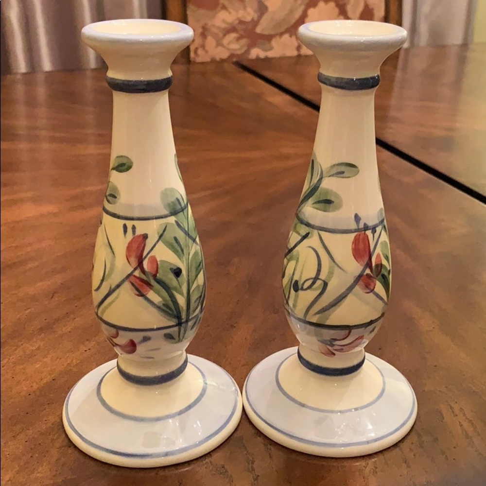 Gail Pittman Signature Candle Holder Set-Blue